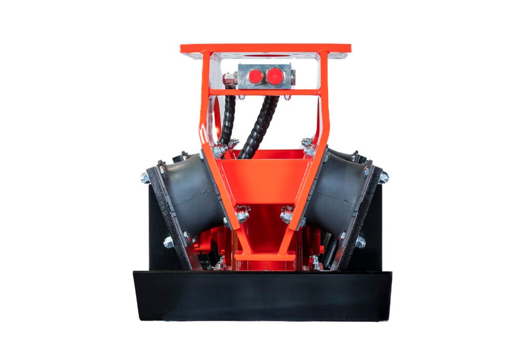 PneuVibe boom-mounted compactor at work