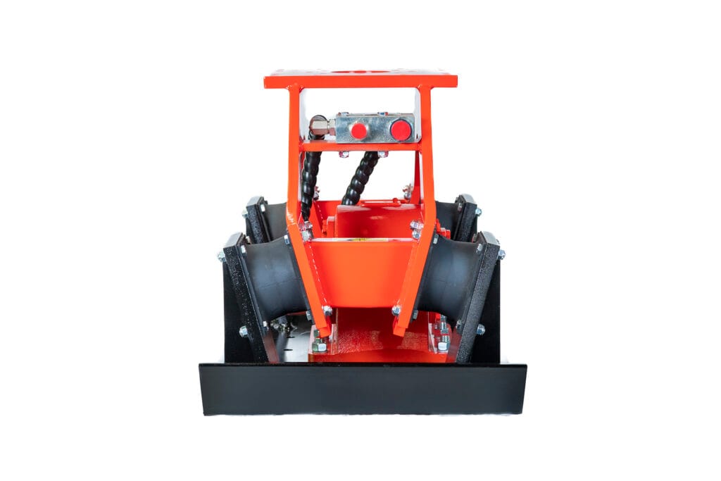PneuVibe compactor on slope